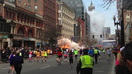 Explosion at the Boston Marathon Explosion at the 117th Boston Marathon, Boston, America - 15 Apr 2013 (Rex Features via AP Images)
